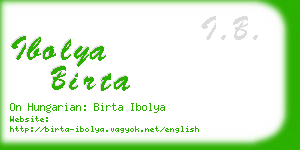 ibolya birta business card